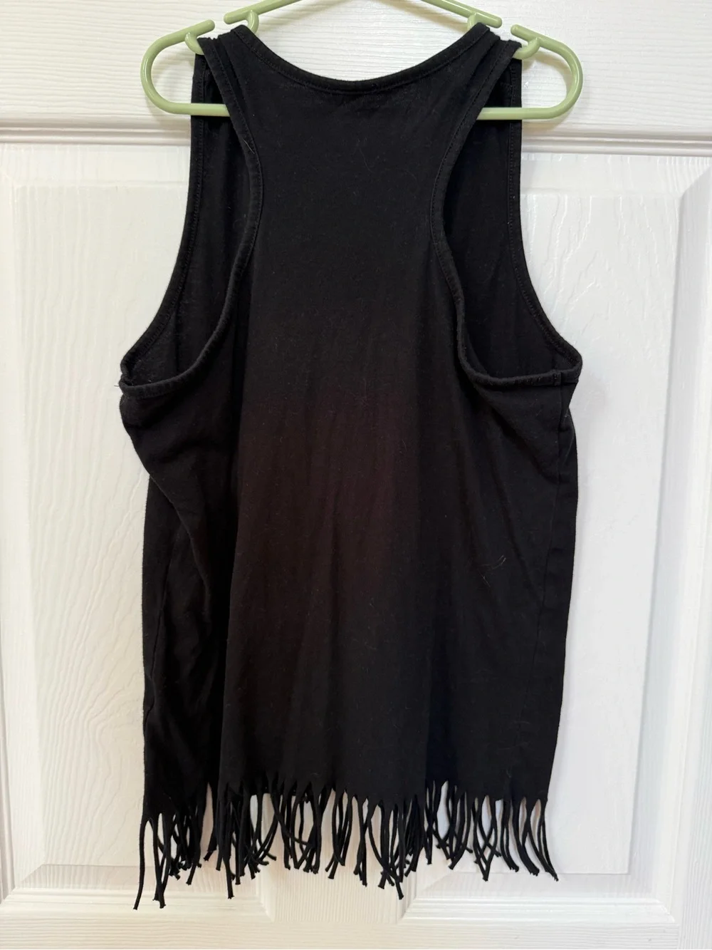 The Children's Place Black Tank with Rainbow Heart and Fringe